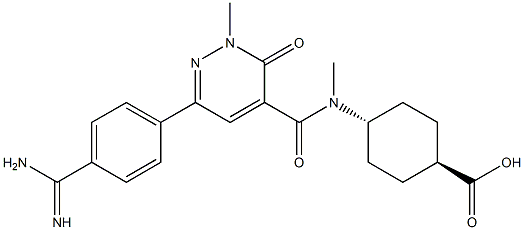 4-[[6-(4-carbamimidoylphenyl)-2-methyl-3-oxo-pyridazine-4-carbonyl]-me thyl-amino]cyclohexane-1-carboxylic acid