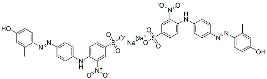 Benzenesulfonic acid, 4-[[4-[(4-hydroxy-2-methylphenyl) azo]phenyl]amino]-3-nitro, disodium salt