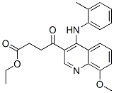 3-(3-(ethoxycarbonyl)propionyl)-8-methoxy-4-((2-methylphenyl)amino)quinoline