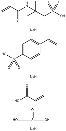 2-Propenoic acid telomer with 2-methyl-2-[(1-oxo-2-propenyl)amino] -1-propanesulfonic acid monosodium salt, sodium 4-ethenylbenzenesulfonate and sodium hydrogen sulfite, sodium salt