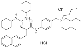 TRIBUTYL-[[4-[[(2S)-2-[(N,N'-DICYCLOHEXYLCARBAMIMIDOYL)AMINO]-3-NAPHTHALEN-2-YLPROPANOYL]AMINO]PHENYL]METHYL]PHOSPHANIUM CHLORIDE