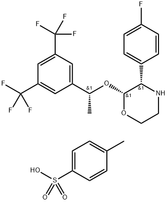 (2R,3S)-2-[(1R)-1-[3,5-双(三氟甲基)苯基]乙氧基]-3-(4-氟苯基)吗啉对苯甲磺酸盐