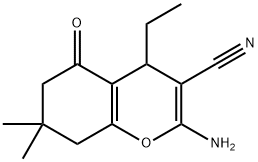2-amino-4-ethyl-7,7-dimethyl-5-oxo-5,6,7,8-tetrahydro-4H-chromene-3-carbonitrile