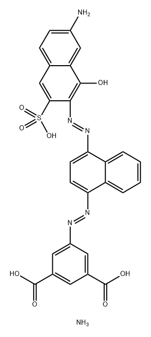 1,3-Benzenedicarboxylic acid, 5-4-(7-amino-1-hydroxy-3-sulfo-2-naphthalenyl)azo-1-naphthalenylazo-, ammonium salt