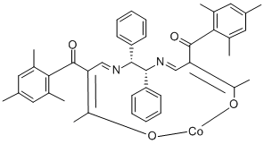 N,N'-双[2-均三甲基苯酰)-3-氧代丁烯基]-(1R,2R)-1,2-二苯基乙二胺合钴(II)