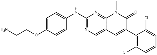 Pyrido[2,3-d]pyrimidin-7(8H)-one,2-[[4-(2-aminoethoxy)phenyl]amino]-6-(2,6-dichlorophenyl)-8-methyl-