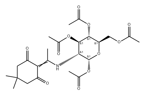 .alpha.-D-Glucopyranose, 2-deoxy-2-1-(4,4-dimethyl-2,6-dioxocyclohexylidene)ethylamino-, 1,3,4,6-tetraacetate