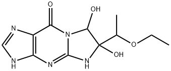 9H-Imidazo[1,2-a]purin-9-one,  6-(1-ethoxyethyl)-1,4,6,7-tetrahydro-6,7-dihydroxy-  (8CI)