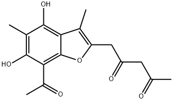 1-(7-Acetyl-4,6-dihydroxy-3,5-dimethyl-2-benzofuranyl)-2,4-pentanedione