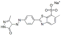 2-[4-[[(4,5-Dihydro-3-methyl-5-oxo-1H-pyrazol)-4-yl]azo]phenyl]-6-methyl-7-benzothiazolesulfonic acid sodium salt