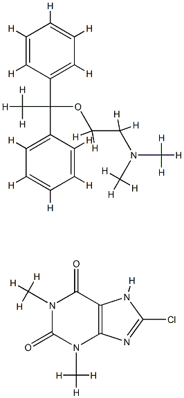 Theophylline, 8-chloro-, compd. with 2-(1,1-diphenylethoxy)-N,N-dimeth ylethylamine (1:1)