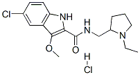5-chloro-N-[(1-ethyl-2-pyrrolidinyl)methyl]-3-methoxy-1H-indole-2-carboxamide hydrochloride