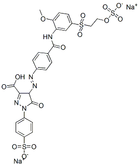sodium dihydrogen 4,5-dihydro-4-[[4-[[[2-methoxy-5-[[2-(sulphonatooxy)ethyl]sulphonyl]phenyl]amino]carbonyl]phenyl]azo]-5-oxo-1-(4-sulphonatophenyl)-1H-pyrazole-3-carboxylate