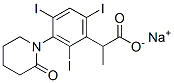 2-[3-(2-Oxopiperidino)-2,4,6-triiodophenyl]propionic acid sodium salt