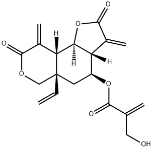 2-Hydroxymethylpropenoic acid [(3aR,9aβ,9bα)-decahydro-5aβ-vinyl-3,9-bis(methylene)-2,8-dioxo-2H-furo[2,3-f][2]benzopyran-4β-yl] ester