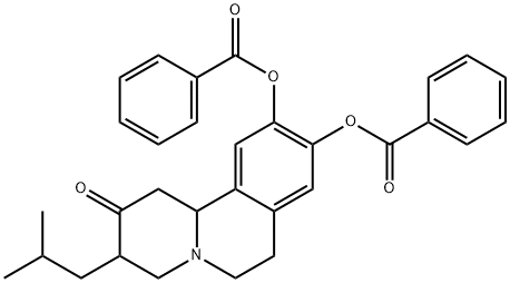 2H-Benzo[a]quinolizin-2-one,  1,3,4,6,7,11b-hexahydro-9,10-dihydroxy-3-isobutyl-,  dibenzoate  (ester)  (8CI)