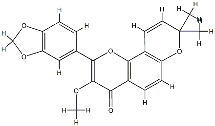 2-(1,3-Benzodioxole-6-yl)-3-methoxy-8,8-dimethyl-4H,8H-benzo[1,2-b:3,4-b']dipyran-4-one