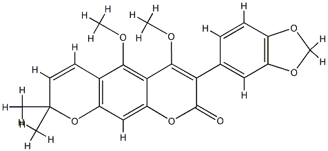 4,5-Dimethoxy-8,8-dimethyl-3-(3,4-methylenedioxyphenyl)-2H,8H-benzo[1,2-b:5,4-b']dipyran-2-one