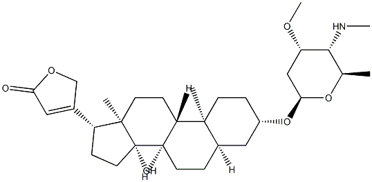 14-Hydroxy-3β-[[3-O-methyl-4-(methylamino)-2,4,6-trideoxy-β-D-ribo-hexopyranosyl]oxy]-5β,14β-card-20(22)-enolide