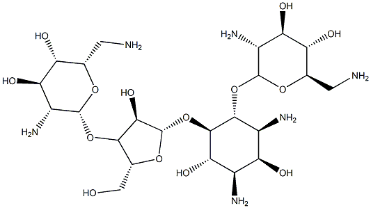 1,3-Diamino-4-O-(2,6-diamino-2,6-dideoxy-α-D-glucopyranosyl)-5-O-[3-O-(2,6-diamino-2,6-dideoxy-β-L-idopyranosyl)-β-D-ribofuranosyl]-1,3-dideoxy-D-myo-inositol