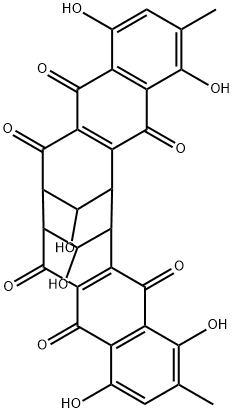 7,8,16,17-Tetrahydro-1,4,11,14,19,20-hexahydroxy-2,13-dimethyl-7,17:8,16-dimethanocyclodeca[1,2-b:5,6-b']dinaphthalene-5,6,9,10,15,18-hexone