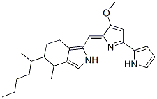 4,5,6,7-Tetrahydro-1-[[3-methoxy-5-(1H-pyrrol-2-yl)-2H-pyrrol-2-ylidene]methyl]-4-methyl-5-(1-methylpentyl)-2H-isoindole