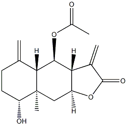 [3aR,4aα,9aβ,(+)]-4α-Acetoxydodecahydro-8β-hydroxy-8aβ-methyl-3,5-bis(methylene)naphtho[2,3-b]furan-2-one