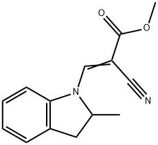 2-氰基-3-(2,3-二氢-2-甲基-1H-吲哚-1-基)-2-丙烯酸甲酯
