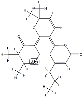 10,11-Dihydro-2,2,10,11-tetramethyl-8-propyl-2H,6H,12H-benzo[1,2-b:3,4-b':5,6-b'']tripyran-6,12-dione