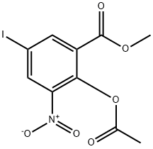 Salicylic acid, 5-iodo-3-nitro-, methyl ester, acetate (ester)