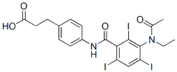 3-[4-[[3-(acetyl-ethyl-amino)-2,4,6-triiodo-benzoyl]amino]phenyl]propanoic acid