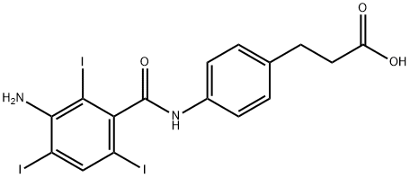 3-[4-[(3-amino-2,4,6-triiodo-benzoyl)amino]phenyl]propanoic acid