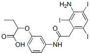 2-[3-[[2-(3-amino-2,4,6-triiodo-phenyl)acetyl]amino]phenoxy]butanoic acid