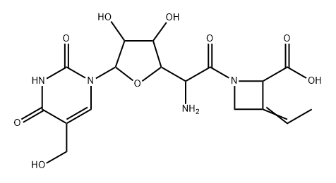 (2S,E)-1-[5-Amino-1-(1,2,3,4-tetrahydro-5-hydroxymethyl-2,4-dioxopyrimidin-1-yl)-1,5-dideoxy-β-D-allofuranulonoyl]-3-ethylidene-2-azetidinecarboxylic acid