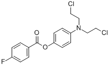 Phenol, p-(bis(2-chloroethyl)amino)-, p-fluorobenzoate