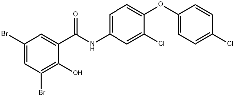 3,5-dibromo-N-[3-chloro-4-(4-chlorophenoxy)phenyl]-2-hydroxybenzamide