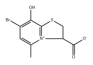 7-Bromo-3-carboxylato-2,3-dihydro-8-hydroxy-5-methylthiazolo[3,2-a]pyridinium