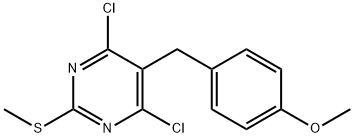 4,6-DICHLORO-5-(4-METHOXYBENZYL)-2-(METHYLTHIO)PYRIMIDINE