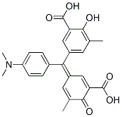 5-[(3-carboxy-5-methyl-4-oxo-2,5-cyclohexadien-1-ylidene)[4-(dimethylamino)phenyl]methyl]-3-methylsalicylic acid