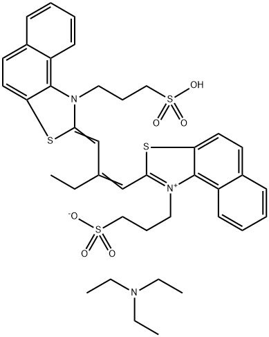 1-(3-磺丙基)-2-[2-[[1-(3-磺丙基)萘[1,2-D]噻唑-2(1H)亚基]甲基]-1-丁烯基]萘(1,2-D)噻唑鎓内盐与N,N-二乙基乙胺的1:1化合物