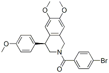 (4S)-1,2,3,4-Tetrahydro-2-(4-bromobenzoyl)-4-(4-methoxyphenyl)-6,7-dimethoxyisoquinoline
