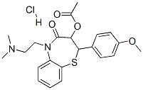 3-acetoxy-5-[2-(dimethylamino)ethyl]-2,3-dihydro-2-(4-methoxyphenyl)-1,5-benzothiazepin-4(5H)-one monohydrochloride
