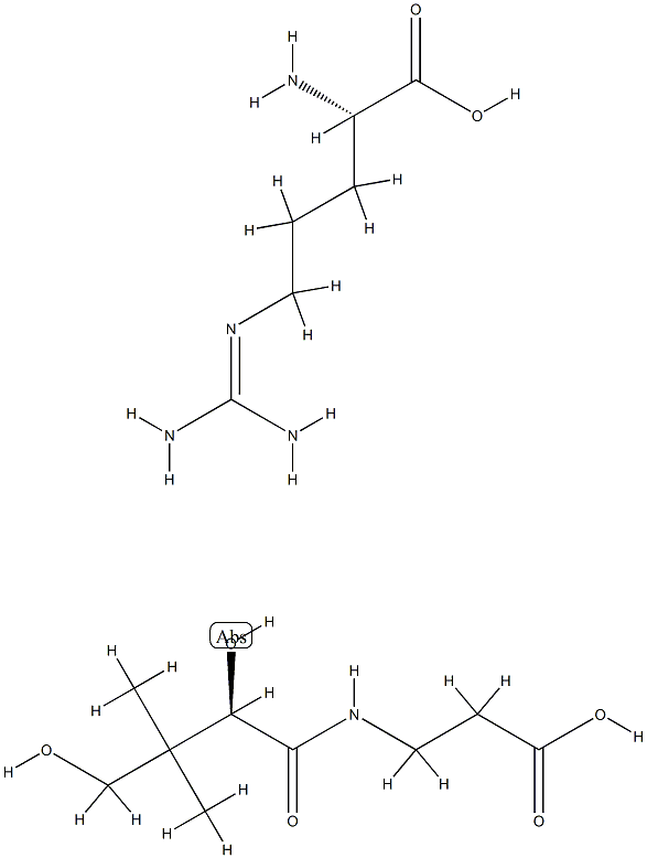 L-arginine, compound with (R)-N-(2,4-dihydroxy-3,3-dimethylbutyryl)-beta-alanine (1:1)