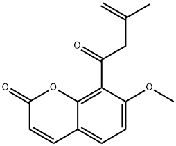 7-Methoxy-8-(3-methyl-1-oxo-3-butenyl)-2H-1-benzopyran-2-one