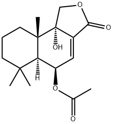 [5R,(-)]-5-Acetoxy-5,5aα,6,7,8,9,9a,9b-octahydro-9bα-hydroxy-6,6,9aβ-trimethylnaphtho[1,2-c]furan-3(1H)-one