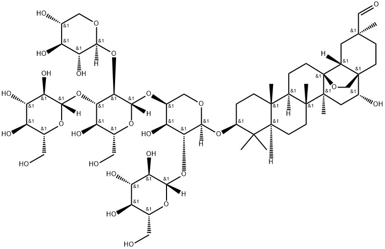 (20S)-13,28-Epoxy-3β-[4-O-(3-O-β-D-glucopyranosyl-2-O-β-D-xylopyranosyl-β-D-glucopyranosyl)-2-O-β-D-glucopyranosyl-α-L-arabinopyranosyloxy]-16α-hydroxyoleanan-29-al
