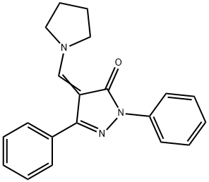 2,5-Diphenyl-4-(1-pyrrolidinylmethylene)-2H-pyrazol-3(4H)-one