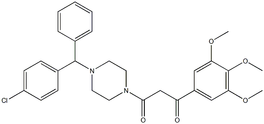 1-(4-Chloro-α-phenylbenzyl)-4-[1,3-dioxo-3-(3,4,5-trimethoxyphenyl)propyl]piperazine