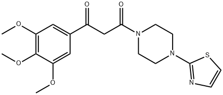 1-(2-Thiazolyl)-4-[3-(3,4,5-trimethoxyphenyl)-1,3-dioxopropyl]piperazine
