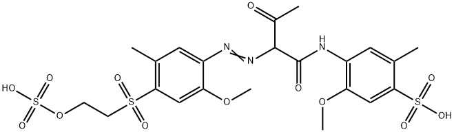 5-Methoxy-4-[[2-[[2-methoxy-5-methyl-4-[[2-(sulfooxy)ethyl]sulfonyl]phenyl]azo]-1,3-dioxobutyl]amino]-2-methylbenzenesulfonic acid